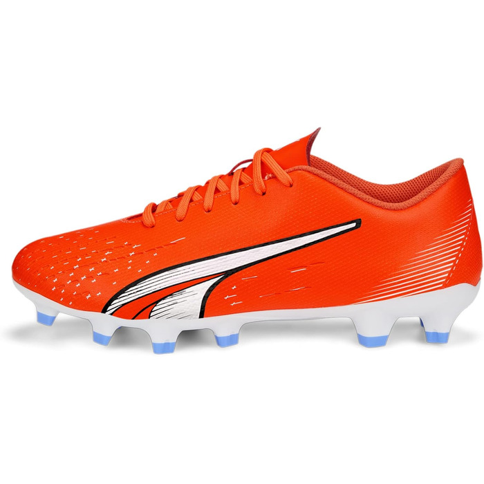 Жіночі футбольні бутси PUMA Ultra Play FG/AG, розмір 40 EU, кольори: Ultra Orange, Puma White, Blue Glimmer