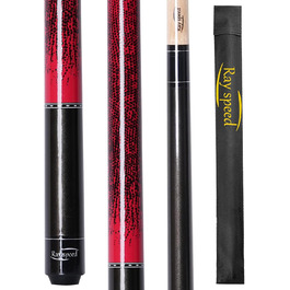 Професійний билькардний кий Ray Speed з 3D-друкованим грифом та наконечником 13 мм, для точної гри, низька деформація для покращеної точності, ідеальний для (Rot/Ausflug, однотонні (Getaway Solids))