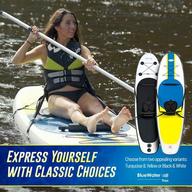 Надувна SUP-дошка Blue Water Toys 3м 136кг з веслом, сидінням, насосом і рюкзаком – каяк-сет для водних видів спорту