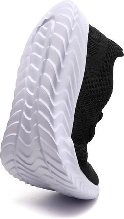 Чоловічі кросівки QIJGS для бігу та фітнесу, повсякденне взуття, модель Slip-on, розмір 46 EU, чорно-білі