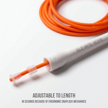 Професійний стрибальний шнур Elevate Speed Rope MAX з міцного ПВХ з нейлоновим сердечником, 5 мм, до 3 метрів, помаранчевий
