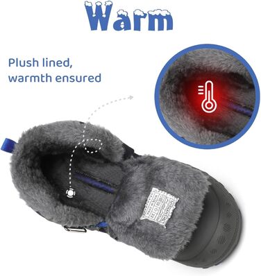 Дитячі зимові черевики Mishansha: теплі, водонепроникні, антиковзаючі, розмір 24-38, блакитні