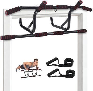Турнік для дверей Klimmzugstange - турнік для підтягувань на дверний проріз без свердління, з м'якими ручками, 80-90 см