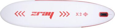 Надувна SUP-дошка Zray X2 330x81x15 см з веслом, насосом і сумкою, червона, Dropstitch