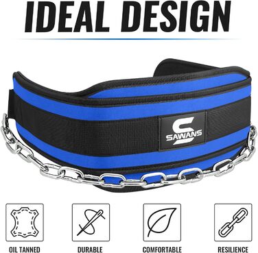 Пояс для підтягувань Dip з неопреновою підтримкою спини, 91.4 см, для важкої атлетики, бодібілдингу, пауерліфтингу, тренувань у спортзалі