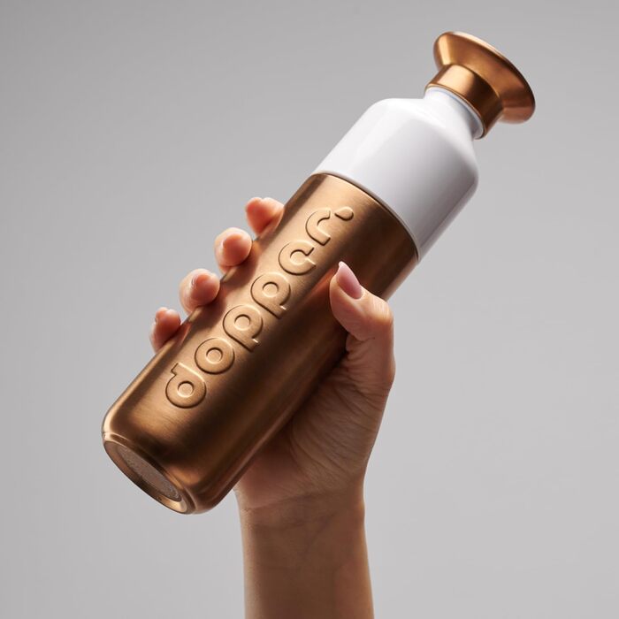 Пляшка для води Dopper Steel з нержавіючої сталі 350/490/800 мл, 1.1 л — BPA-free, герметична спортивна пляшка для спорту, офісу та активного відпочинку