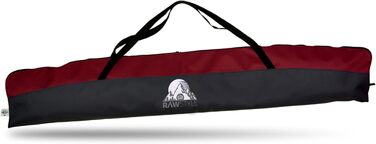 Сумка для лиж Rawstyle 160 см, водонепроникна, чорна/бордо, для дорослих, для лиж і палиць, чохол для зберігання лиж, зимові види спорту
