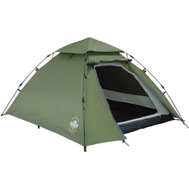 Намет Lumaland Outdoor Kuppelzelt - 2-3 особи, 215x195x120 см, зелений. Ідеальний для кемпінгу, подорожей, фестивалів та трекінгу