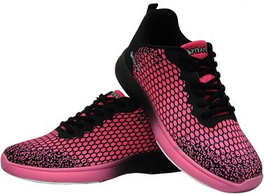 Жіночі кеди для боулінгу Pyramid Path Lite - легкі, сітчасті, чорно-рожеві, 37.5 EU