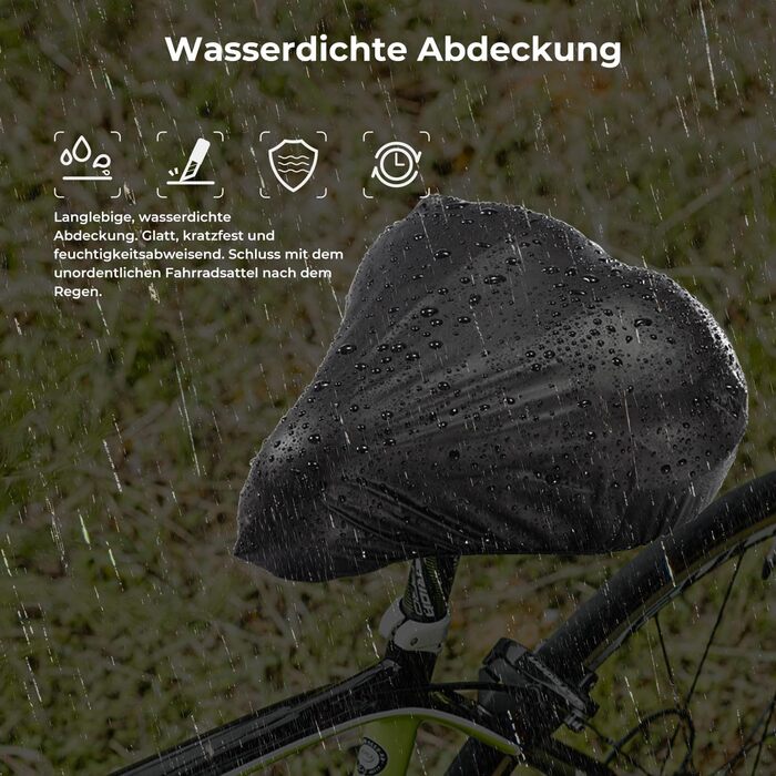 Накидка на сидіння велосипедне, гелеве, ергономічне, з дощем, для жінок та чоловіків (блакитне, широке)