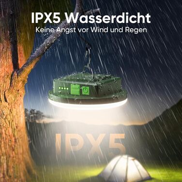 Eventek Кемпінговий ліхтар 12000mAh, 4000LM, LED, 4 режими, магнітний, IPX5, вологостійкий, перезаряджається. Ідеально для кемпінгу, намету, походу, аварійного освітлення. Зручний дизайн-ліхтар.