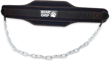 Пояс для підтягувань та віджимань Bear Grip з утяжненням для силових тренувань та бодібілдингу (чорний)