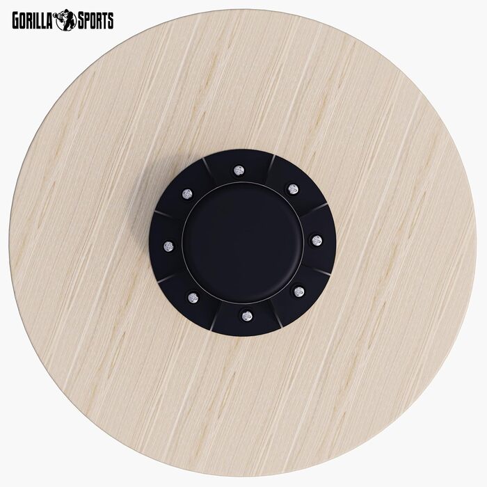 Балансборд GORILLA SPORTS® - діаметр 40 см, до 110-180 кг, дерево/пластик - тренажер для рівноваги, терапевтичний диск, балансборд для дітей та дорослих (#1 PRO модель з дерева)