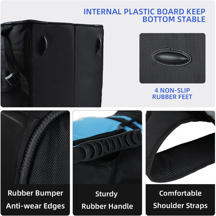 Сумка для гірськолижних черевиків AUMTISC: рюкзак для гірських лиж та сноуборду, підходить для рукавичок, куртки та маски. Колір: блакитний