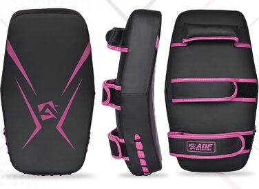 Шлагбаум для бойових мистецтв Pratzen, рукавичка для боксу Maya-Leder Curved, килимок для кікбоксингу, Муай-Тай, боксерський килимок, боксерські рукавички для боксу, бойових мистецтв, карате та ММА, одноразовий рожевий