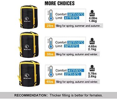Спальний мішок REDCAMP XL з бавовни, теплий, знімний капюшон, фланелевий, компактний, 3-4 сезони, для дорослих та дітей, для кемпінгу, риболовлі, зимовий, блакитний, з наповнювачем 2lbs/3lbs