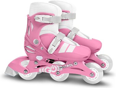 Ролики TRISKATES 2-в-1 регульовані для дітей (SKIDS CONTROL FILLE 2025, рожеві, розмір 27-30)