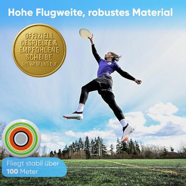 Фрісбі Eurodisc Ultimate Profi 175г - професійний спортивний диск для тренувань та змагань, екологічний, дальність польоту понад 100м