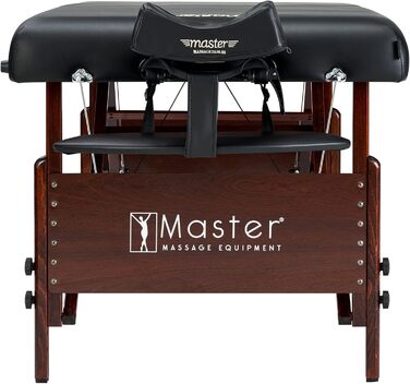 Складаний масажний стіл Master Massage Del Ray 76 см з підсвіткою, дерев'яний, чорний, для косметології, масажу та терапії