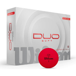 Гольф-м'ячі Wilson Duo Soft, білі/червоні