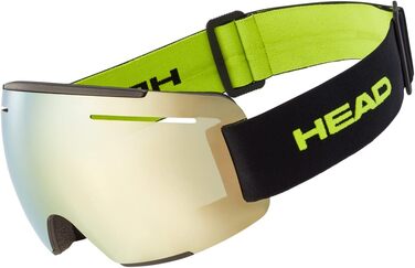 Лижні окуляри HEAD F-lyt, унісекс, лінза lime/чорна, захист від ультрафіолету, для дорослих