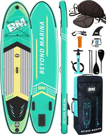 Надувна SUP-дошка BEYOND MARINA 320x81x15 см з веслом, сидінням, насосом і рюкзаком для водних видів спорту