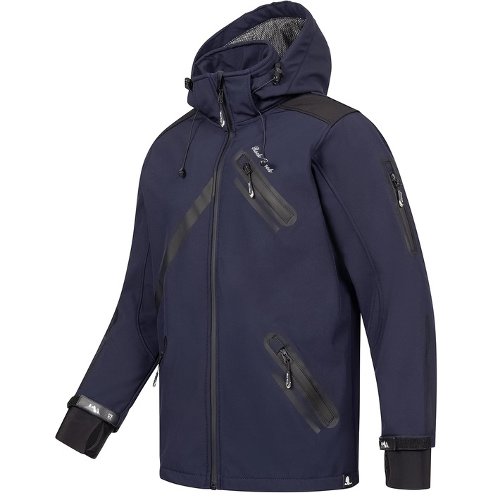 Чоловіча куртка Rock Creek Softshell Outdoor H-127 водонепроникна для активного відпочинку, темно-синя (розмір 5XL)