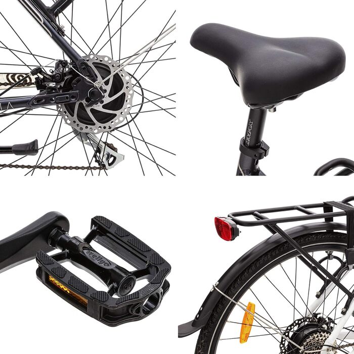 Електровелосипед VecoCraft Athena 28'' для міста, 250Вт, 36В, 10/13А·год, Shimano 8-швидкостей, для жінок і чоловіків, білий, StVZO