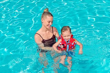 Дитячий жилет для плавання Bestway Swim Safe ABC Disney Junior Mickey & Friends, рівень B, 1-3 роки, червоний