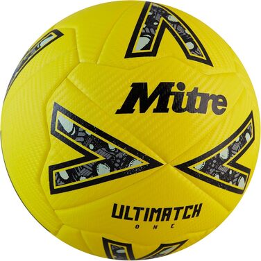 Футбольний м'яч Mitre Ultimatch – жовто-чорний, розмір 5, покращений контроль