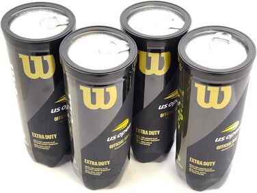 Тенісні м'ячі Wilson US Open X Duty, жовті, 4×3 шт.