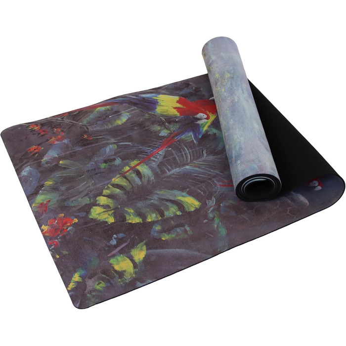 Йога-мат Yoga Design Lab Combo Jungle Harmony 3.5 мм, нековзкий, натуральний каучук, рушник 2-в-1, з ременем для перенесення, для інтенсивних тренувань