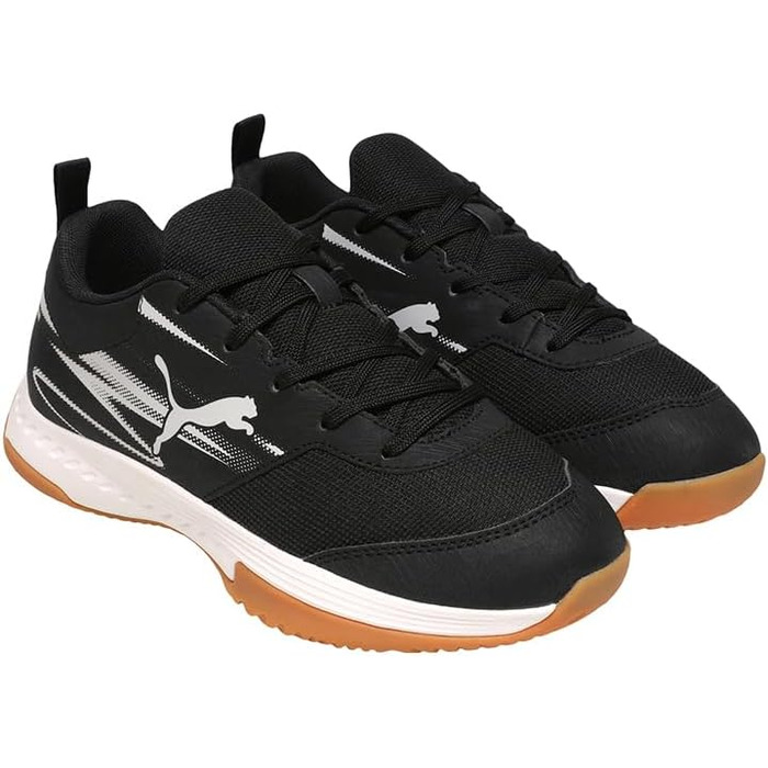 Дитячі кросівки PUMA Varion Li Jr Indoor Court Shoe, 38 EU, чорний/світло-сірий/gum