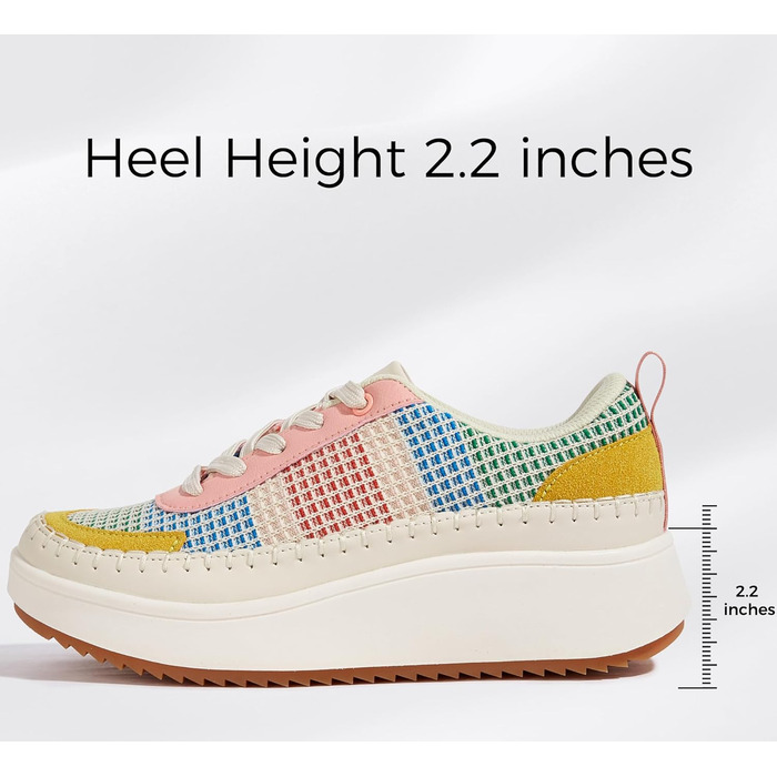 Кросівки жіночі Lucky Step на платформі з камінням, рожево-жовті, повсякденні, 39 EU