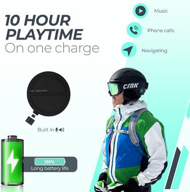 Гірськолижний шолом CRNK Skadi з Bluetooth, білий, шумозаглушення, розмір M, унісекс