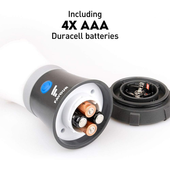 LED кемпінговий ліхтар IPX7, водонепроникний, плавучий, ударостійкий, портативний, на батарейках, 4 режими освітлення (вкл. SOS), вбудований карабін, легкий та компактний