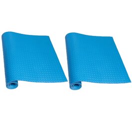 Захисний килимок під бігову доріжку та тренажери 200x100 см, потовлений 7 мм, протиковзкий, блакитний (комплект 2 шт.)