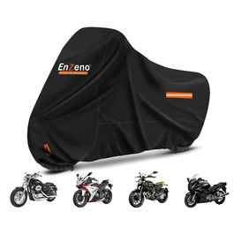 Водонепроникний чохол для мотоцикла Enzeno (246x105x125 см), захисний тент з тканини 600D Oxford, стійкий до UV-променів та вітру, для мопедів та скутерів