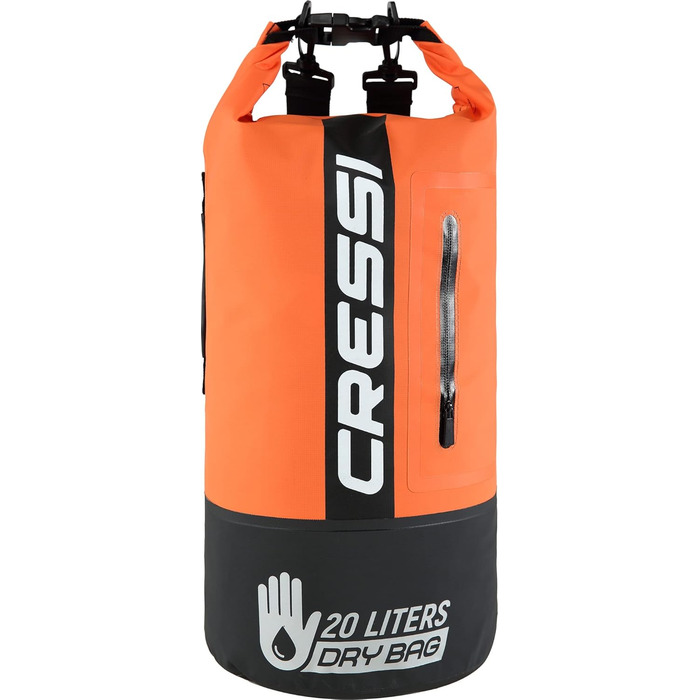 Водонепроникний мішок Cressi Unisex Premium 20LT (20 л, чорний/оранжевий, двоколірний)