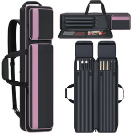 Чохол для більярдних київ на 4 основи та 5 шахт, м'який, з кількома кишенями, для аксесуарів, рожевий