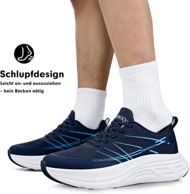 Чоловічі кросівки для бігу та ходьби Sportschuhe, широка носкова частина, дихаючі, протиковзкі, розмір 39-46 (42 EU, сині)