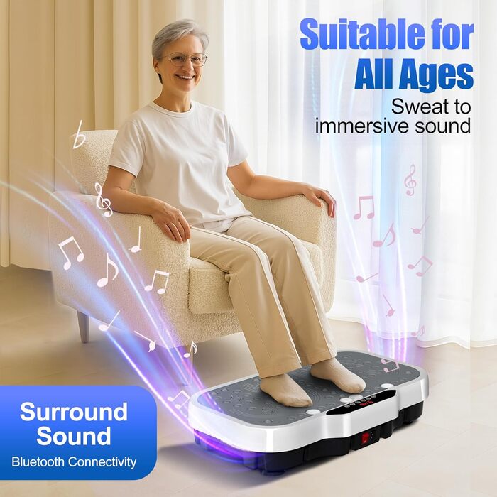 Віброплатформа для дому 2025: тренажер для схуднення та м'язового тонусу, 200 рівнів інтенсивності, 58 см, до 150 кг