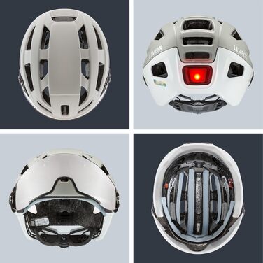 Велосипедний шолом uvex Finale Visor з LED-ліхтарем, універсальний, міський, з візором, для жінок і чоловіків, категорія фільтра 1