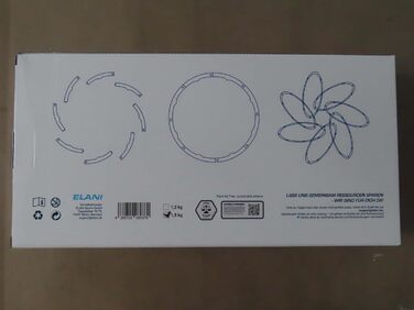 Hula Hoop ELANI 90см для схуднення, зелений м'ятний, 1.5кг - фітнес обруч з хвилястою формою та посібником