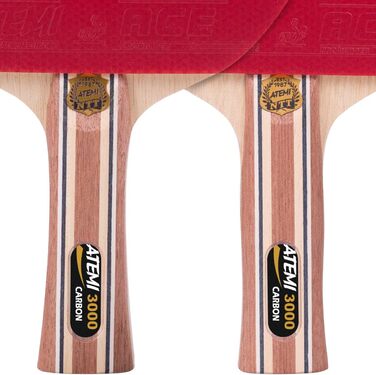 Пінг-понгова ракетка Atemi Pro Carbon 3000: контроль та продуктивність | ITTF-сертифікована | з натурального дерева | анатомічна