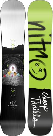 Сноуборд Nitro Cheap Thrills 23 для чоловіків, універсальний, twin-tip, широкій, 152 см, мультиколор, фрістайл та ол-маунтін