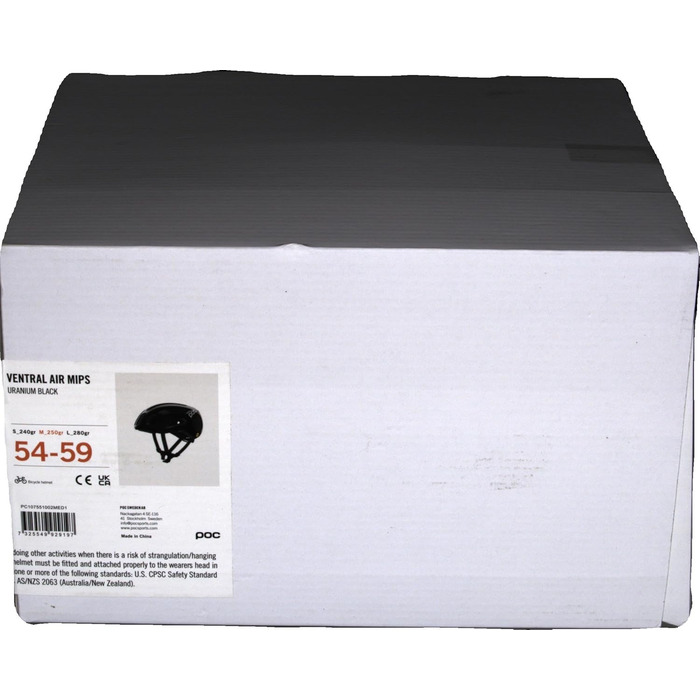 Велосипедний шолом POC Ventral AIR MIPS з вентиляцією, чорний, M (54-59 см)
