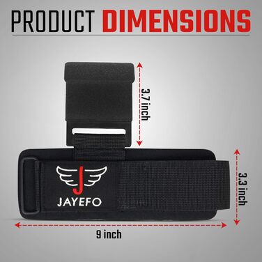 Набори гаків для тяги та ремені для важкої атлетики Jayefo - гаки для підтягувань, ремені для чоловіків, чорний, стандартний розмір