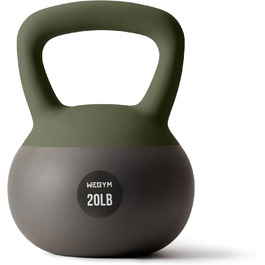 М'які гирі WEGYM з важкої сталі, наповнені піском, для силових тренувань і фітнесу вдома, протиударні, для зміцнення м'язів та кора, колір Forest