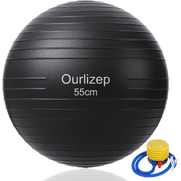 Гімнастичний м'яч Ourlizep 55/65 см з насосом для фітнесу, йоги, офісу та вагітних